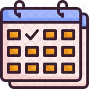 Regreso A La Escuela Calendario Horario Icono