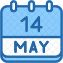 Calendario Mayo Catorce Icono