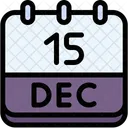 Calendario Dezembro Quinze Ícone