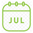 Calendario julio  Icono