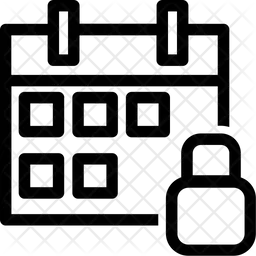 Bloqueio de calendário  Ícone