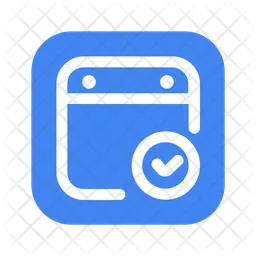 Marca de verificação do calendário  Ícone