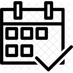 Marca de verificación del calendario  Icono