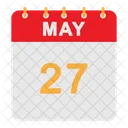 Calendario de mayo  Icono