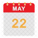 Calendario de mayo  Icono