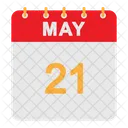 Calendario de mayo  Icono