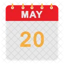 Calendario de mayo  Icono