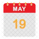 Calendario de mayo  Icono