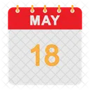 Calendario de mayo  Icono