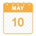 Calendario de mayo  Icono