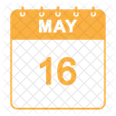 Calendario de mayo  Icono