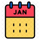 Calendario mensual  Icono