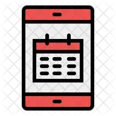 Calendario Movil Hora Y Fecha Icono