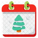 Calendario Navideno Evento Navidad Icono