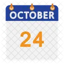 Calendario De Octubre Plano Icono