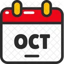 Calendario Octubre  Icono