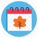 Calendario de otoño  Icono