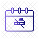 Calendario Parar De Fumar Dia Ícone