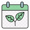 Calendario Creciente Brotar Icono