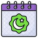 Ramadan Calendario Luna Icono