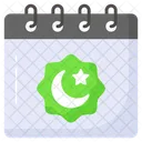 Ramadan Calendario Luna Icono