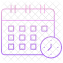 Relógio calendário  Ícone
