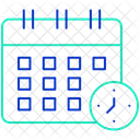 Relógio calendário  Ícone
