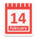 Calendario De San Valentin Febrero Calendario Icono