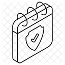 Calendario Seguro Fecha Segura Seguridad Del Calendario Icon