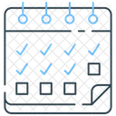 Calendario Semanal Semana Datas Ícone