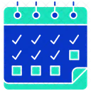 Calendario Semanal Semana Datas Ícone