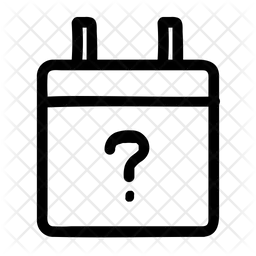 Signo de interrogación del calendario  Icono