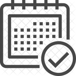 Calendario verificado  Icono