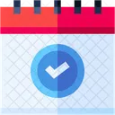 Calendario verificado  Icono