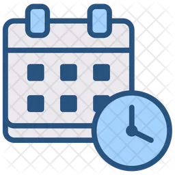 Calendario y reloj  Icono