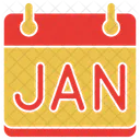 Calendrier Janvier Mois Icône