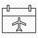 Calendrier Avion Horaire Icône