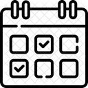 Calendrier Horaire Numero Icône