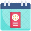 Calendrier Voyage Passeport Icon