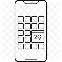 Calendrier Smartphone Application Icône