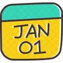 Calendrier Janvier Nouveau Icon