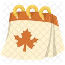 Calendrier d'automne  Icône