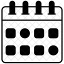 Calendrier avec cercle  Icône
