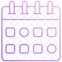 Calendrier avec cercle  Icône