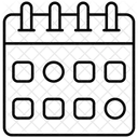 Calendrier Avec Cercle Icône