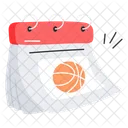 Calendrier de basket-ball  Icône