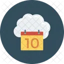 Calendrier Cloud Cloud Computing Stockage Cloud Icône