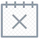 Croix Calendrier Supprimer Icône