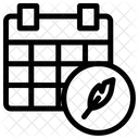 Plume Calendrier Planificateur Icône