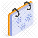 Hiver Calendrier Horaire Icône